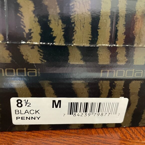 Moda Black Suede Open Toe Bootie Heel sz 8.5 - Picture 2 of 3